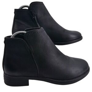 Bussola Womens 37 Leather Trapani Tamari Zuccale Black Ankle Booties
